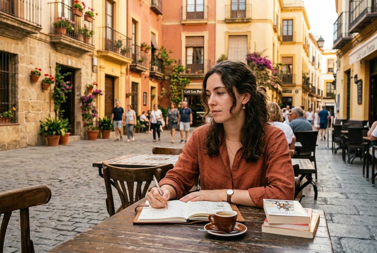 donquitoje writer at a Spanish plaza